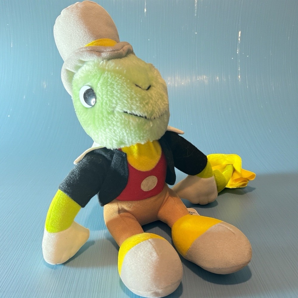 Disney Jiminy Cricket‎ Pinocchio Plush Stuffed Animal w Umbrella 11"